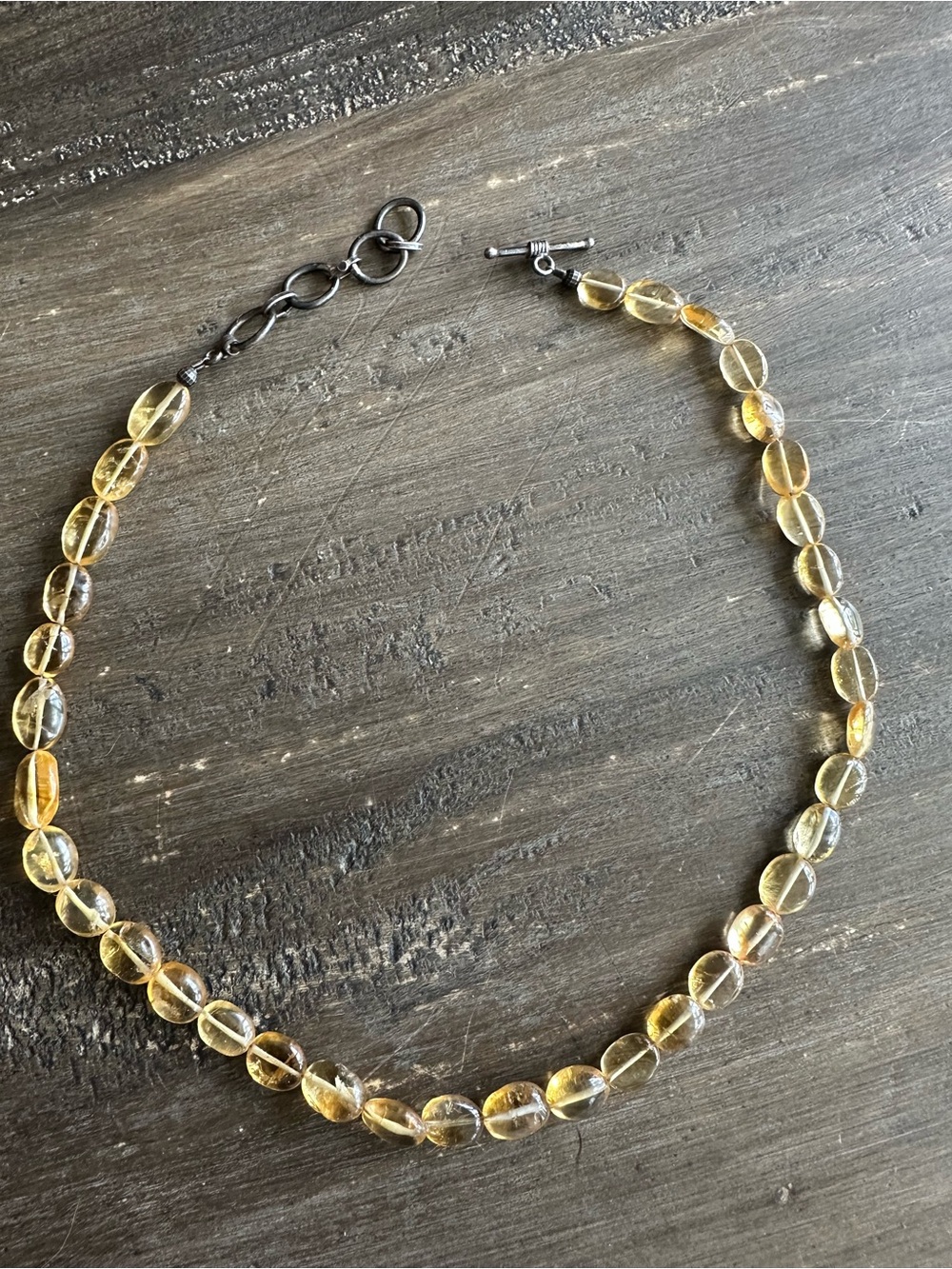 VTG Sterling Silver Citrine Necklace